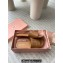 Miu Miu Leather slides 5XX644 Brown 2024