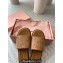 Miu Miu Leather slides 5XX644 Brown 2024