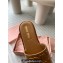 Miu Miu Leather slides 5XX644 Brown 2024
