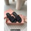 Miu Miu Raffia-effect woven fabric slides 5XX644 Black 2024