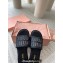 Miu Miu Raffia-effect woven fabric slides 5XX644 Black 2024