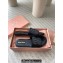 Miu Miu Raffia-effect woven fabric slides 5XX644 Black 2024