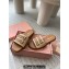 Miu Miu Raffia-effect woven fabric slides 5XX644 Beige 2024
