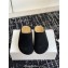 The Row Hugo Slides in Suede Black 2024