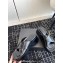 Alexander Wang Heel 5cm Float Criss-Cross Platform Sandals crackle patent calf leather Black 2024
