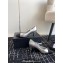 Chanel Crystal CC Logo Lambskin & Grosgrain Heel Mary Janes Silver 2024