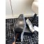 Chanel Crystal CC Logo Lambskin & Grosgrain Heel Mary Janes Silver 2024