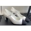 Chanel Crystal CC Logo Lambskin & Grosgrain Heel Mary Janes White 2024