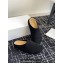The Row Hugo Slides in Suede Black 2024