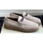 Brunello Cucinelli Suede penny loafers Chalk with monili 2024