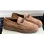 Brunello Cucinelli Suede penny loafers Brown with monili 2024