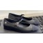 Chanel Crystal CC Logo Lambskin & Grosgrain Mary Janes Black 2024