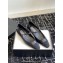 Chanel Crystal CC Logo Lambskin & Grosgrain Mary Janes Black 2024