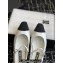 Chanel Crystal CC Logo Lambskin & Grosgrain Mary Janes White 2024