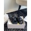 The Row Padded Woven Slides in Leather Black 2024