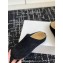 The Row Hugo Slides in Suede Black 2024