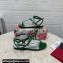 Dolce & Gabbana Patent leather Flat Thong sandals Green with chain and charm 2024