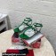 Dolce & Gabbana Patent leather Flat Thong sandals Green with chain and charm 2024