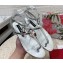 Dolce & Gabbana Patent leather Flat Thong sandals Silver with chain and charm 2024