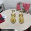 Dolce & Gabbana Patent leather Flat Thong sandals Gold with chain and charm 2024