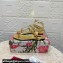 Dolce & Gabbana Patent leather Flat Thong sandals Gold with chain and charm 2024