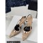 Dior Heel 8.5cm Gambler Dice Slingback Pumps in Patent Calfskin Beige 2024