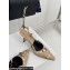 Dior Heel 8.5cm Gambler Dice Slingback Pumps in Patent Calfskin Beige 2024