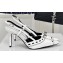 Dior Heel 8.5cm Gambler Dice Slingback Pumps in Patent Calfskin White 2024