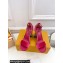 Louis Vuitton Crystal Heel 10cm Silhouette Sandals in Velvet Fuchsia 2024
