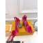 Louis Vuitton Crystal Heel 10cm Silhouette Sandals in Velvet Fuchsia 2024