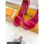 Louis Vuitton Crystal Heel 10cm Silhouette Sandals in Velvet Fuchsia 2024