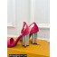 Louis Vuitton Crystal Heel 10cm Silhouette Sandals in Velvet Fuchsia 2024