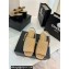 Chanel Lambskin Platform Sandals G45567 Beige 2024