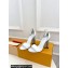 Louis Vuitton Crystal Heel 10cm Silhouette Sandals in Patent Leather White 2024