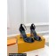 Louis Vuitton Crystal Heel 10cm Silhouette Sandals in Patent Leather Black 2024