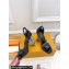 Louis Vuitton Crystal Heel 10cm Silhouette Sandals in Patent Leather Black 2024
