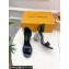 Louis Vuitton Crystal Heel 10cm Silhouette Sandals in Patent Leather Black 2024