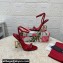 Dolce & Gabbana Heel 10.5cm Patent leather sandals Red with 3.5 heel 2024