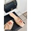 Chanel Crystal Quilting and CC Logo PVC Mules Beige 2024