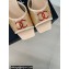 Chanel Crystal Quilting and CC Logo PVC Mules Beige 2024