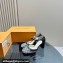 Louis Vuitton Heel 8cm Buckle Vintage Sandals Gray 2024
