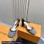 Louis Vuitton Heel 8cm Buckle Vintage Sandals Gray 2024