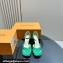 Louis Vuitton Heel 8cm Buckle Vintage Sandals Green 2024