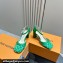 Louis Vuitton Heel 8cm Buckle Vintage Sandals Green 2024