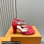 Louis Vuitton Heel 8cm Buckle Vintage Sandals Red 2024