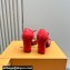 Louis Vuitton Heel 8cm Buckle Vintage Sandals Red 2024
