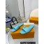 Louis Vuitton Calf leather LV Capri Flat Mules Blue 2024
