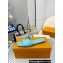 Louis Vuitton Calf leather LV Capri Flat Mules Blue 2024
