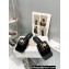 Versace Medusa Buckle Leather Flat Sandals in patent leather Black 2024