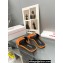 Versace Medusa Buckle Leather Flat Sandals in patent leather Orange 2024
